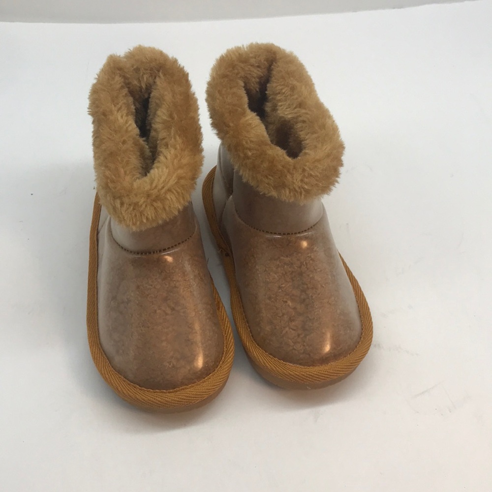 Girls Waterpoof Snow Boots,Warm Winter Transparent Shoes with Cotton Lining  8